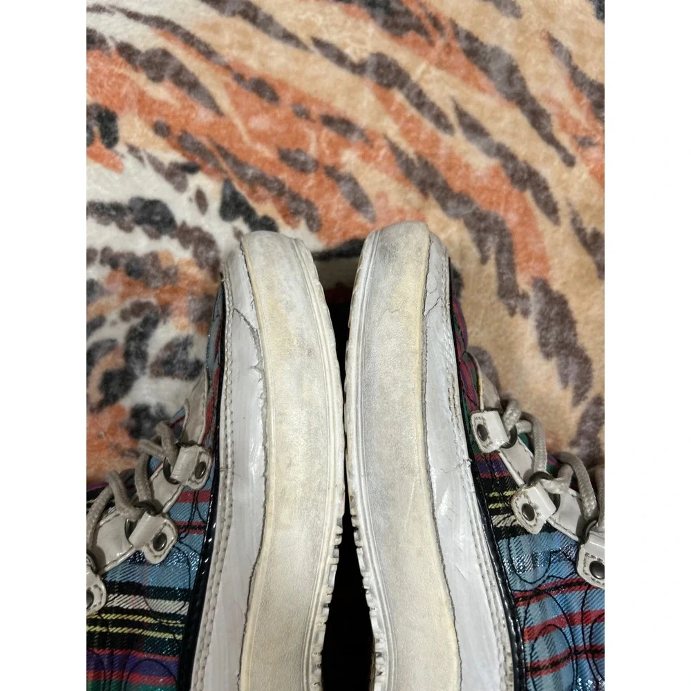 Coach Peggey Plaid Quilted Snow Boots White Multicolor Apres Ski‎ 2000's Y2K 6.5